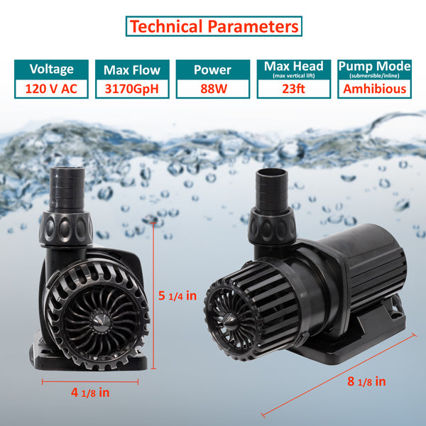 Aqua Dream 24v Dc Eco Marine Aquarium Wave Water Pump 320 GPH