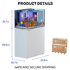 90 Gallon Coral Reef Aquarium Ultra Clear Glass Tank & Built in Sump All White
