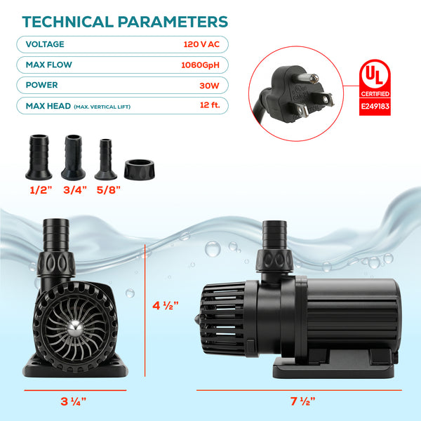 Aqua Dream 24v Dc Eco Marine Aquarium Wave Water Pump 1060 GPH
