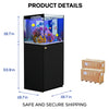50 Gallon Coral Reef Aquarium Ultra Clear Glass Tank & Built in Sump All Black