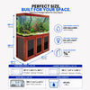 Aqua Dream 135 Gallon Tempered Glass Aquarium Redwood