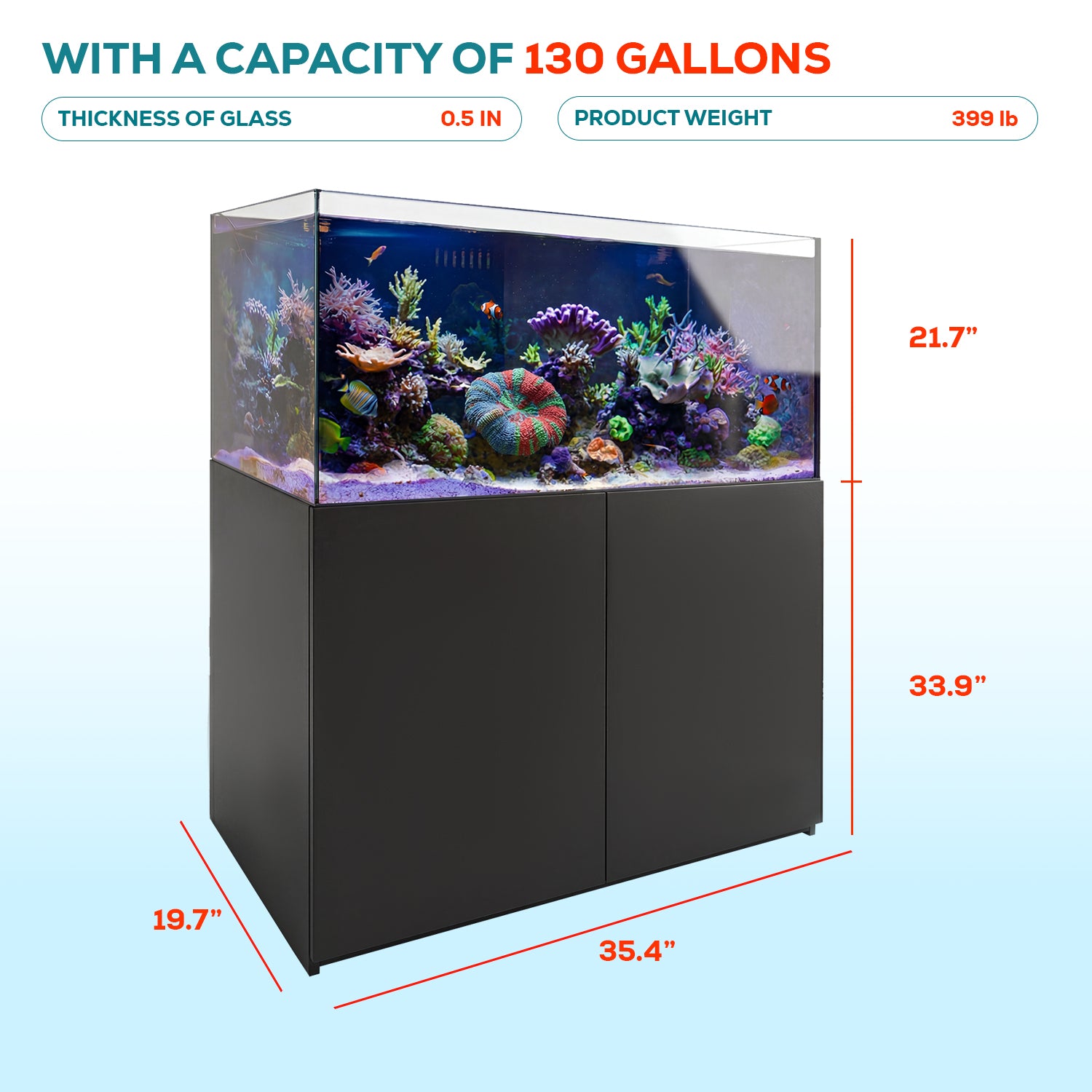 145 gallon reef aquarium complete set