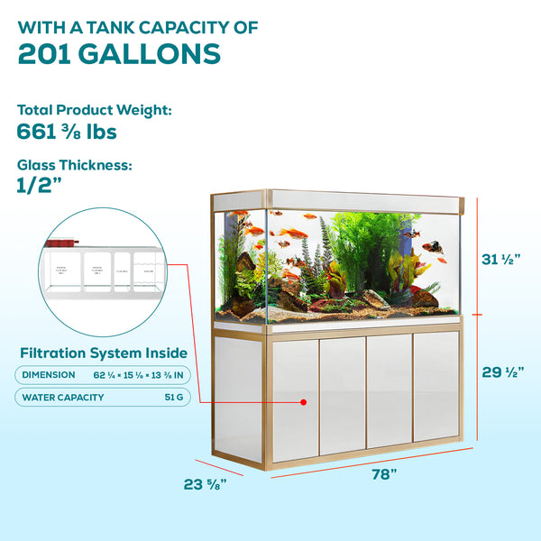 250 gallon rimless aquarium with stand