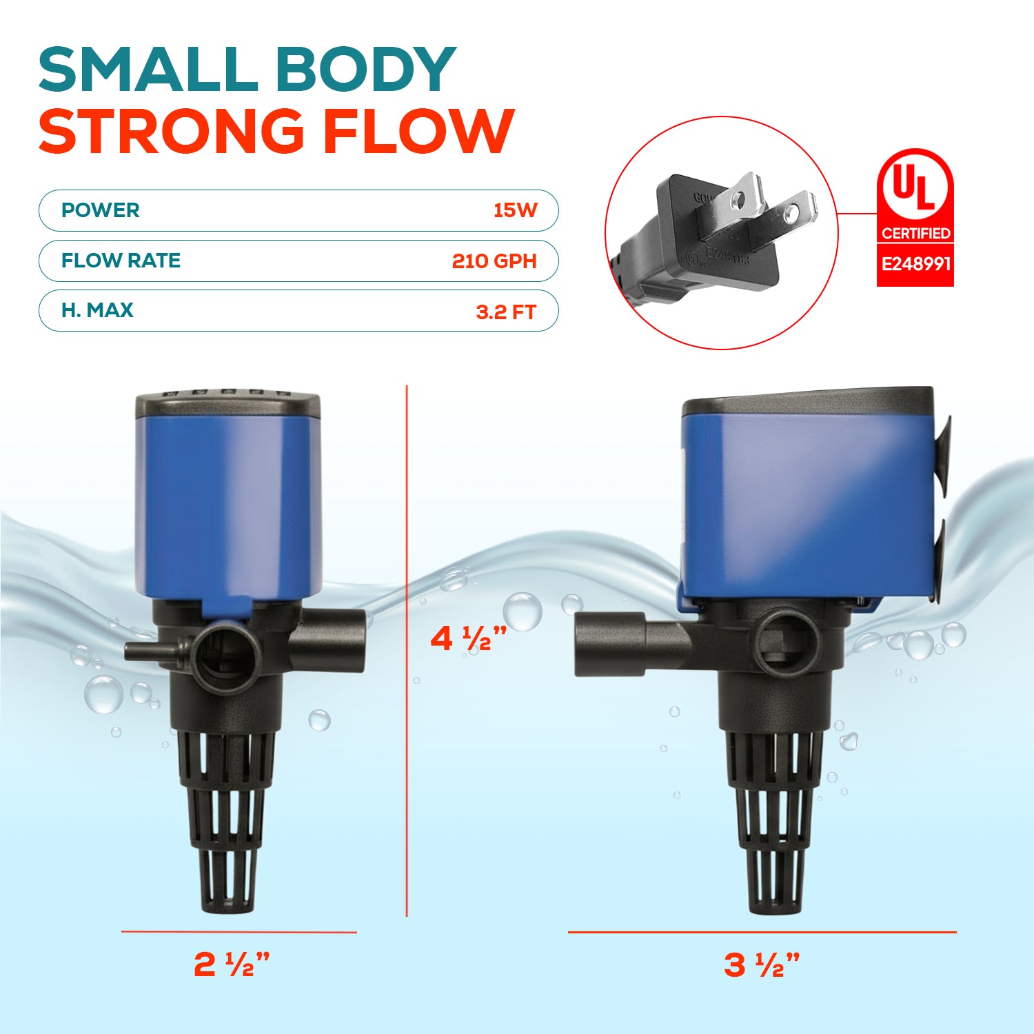 Aqua Dream Aquarium Undergravel Filter Water Pump Oxygen 210 GPH