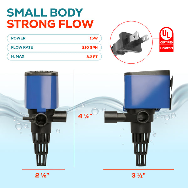 Aqua Dream Aquarium Undergravel Filter Water Pump Oxygen 210 GPH