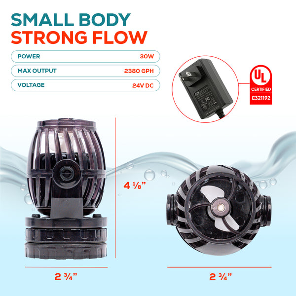 Aqua Dream 24v DC Sine Wave Maker Pump 2400 GPH - Aquarium, Coral Reef, Ponds