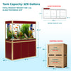 Aqua Dream 135 Gallon Tempered Glass Aquarium Red and Gold