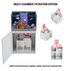 90 Gallon Coral Reef Aquarium Ultra Clear Glass Tank & Built in Sump All White