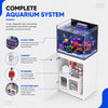 90 Gallon Coral Reef Aquarium Ultra Clear Glass Tank & Built in Sump All White