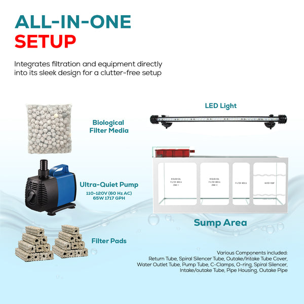 250 gallon aquarium with stand sump and LED black gold