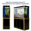 Aqua Dream 175 Gallon Tempered Glass Aquarium Black and Gold