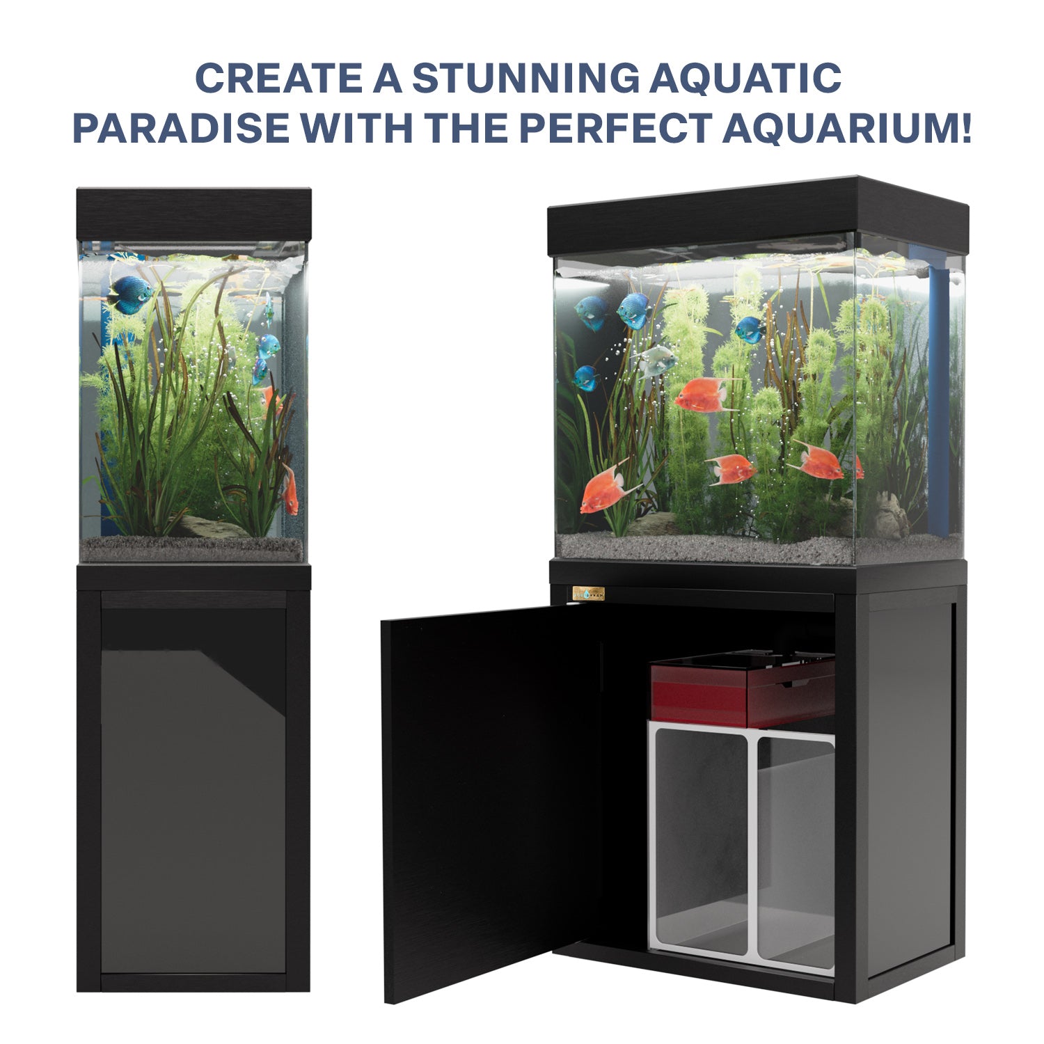 Aqua Dream 40 Gallon Tempered Glass Aquarium Black