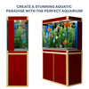 Aqua Dream 100 Gallon Tempered Glass Aquarium Red and Gold