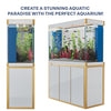 Aqua Dream 175 Gallon Tempered Glass Aquarium White and Gold