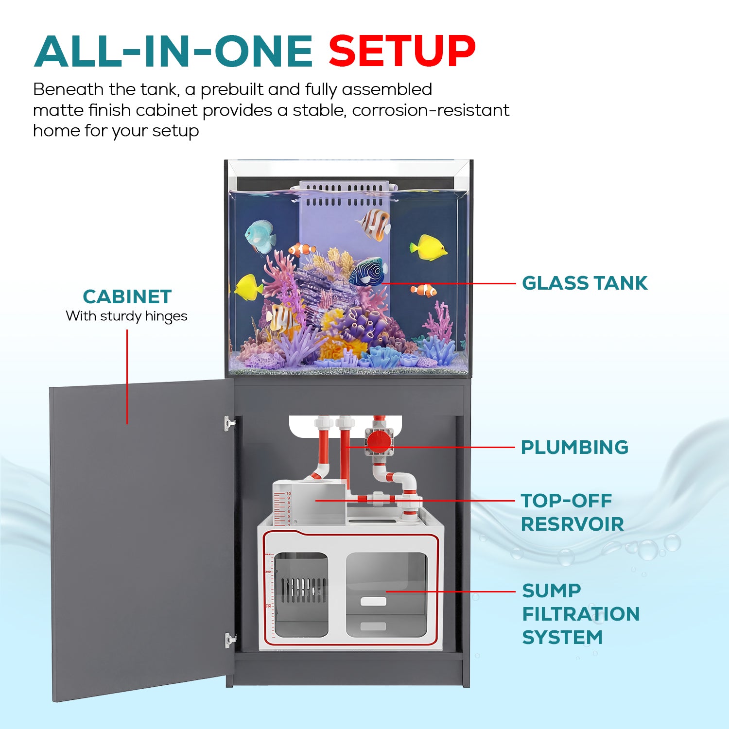 silver rimless aquarium
