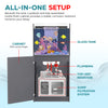 silver rimless aquarium