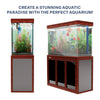 Acuario de vidrio templado Aqua Dream de 200 galones Redwood