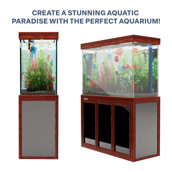 Acuario de vidrio templado Aqua Dream de 200 galones Redwood
