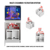 37 Gallon Coral Reef Aquarium Ultra Clear Glass Tank & Built in Sump All White