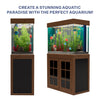 Aqua Dream 100 Gallon Tempered Glass Aquarium Darkwood