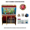 Aqua Dream 175 Gallon Tempered Glass Aquarium Red and Gold