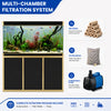 Aqua Dream 135 Gallon Tempered Glass Aquarium Black With Gold