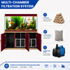 Aqua Dream 175 Gallon Tempered Glass Aquarium Red and Gold
