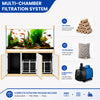 Aqua Dream 175 Gallon Tempered Glass Aquarium White and Gold