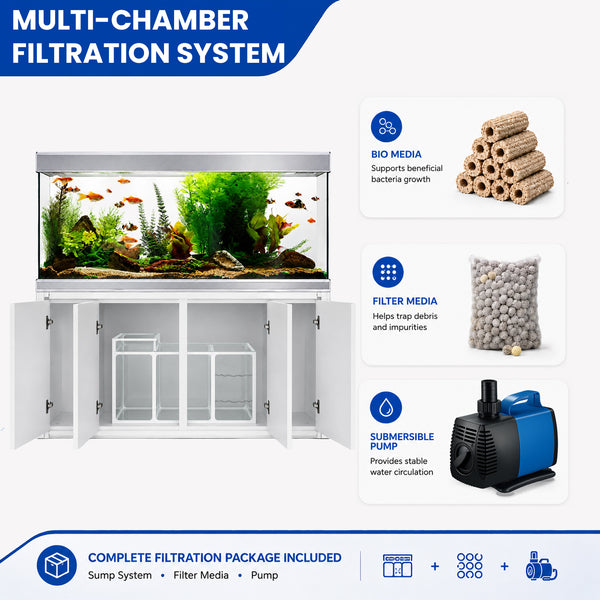 230 gallon aquarium with cabinet