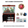 Aqua Dream 200 Gallon Tempered Glass Aquarium Redwood