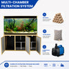 Aqua Dream 175 Gallon Tempered Glass Aquarium Black and Gold