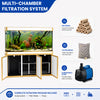 Aqua Dream 135 Gallon Tempered Glass Aquarium White and Gold