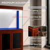 Aqua Dream 200 Gallon Tempered Glass Aquarium Redwood