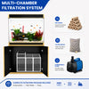Aqua Dream 100 Gallon Tempered Glass Aquarium Black and Gold