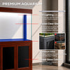 50 Gallon Aquarium with Cabinet Stand | Modern Glass Fish Tank - Redwood