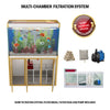 Aqua Dream 135 Gallon Tempered Glass Aquarium White and Gold