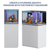 90 Gallon Coral Reef Aquarium Ultra Clear Glass Tank & Built in Sump All White