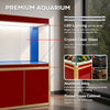 Aqua Dream 175 Gallon Tempered Glass Aquarium Red and Gold