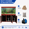 Aqua Dream 135 Gallon Tempered Glass Aquarium Redwood
