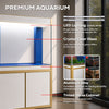 Aqua Dream 175 Gallon Tempered Glass Aquarium White and Gold