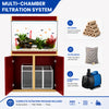Aqua Dream 100 Gallon Tempered Glass Aquarium Red and Gold