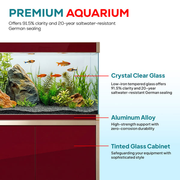 175 gallon aquarium with stand sump and LED red gold