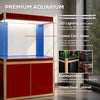 Aqua Dream 100 Gallon Tempered Glass Aquarium Red and Gold