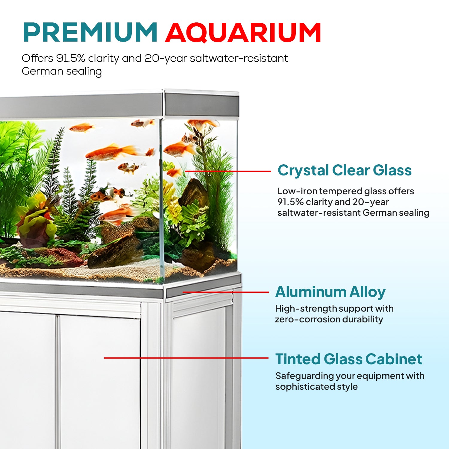 500 gallon aquarium with stand and sump