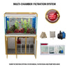 Aqua Dream 175 Gallon Tempered Glass Aquarium White and Gold