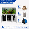 Aqua Dream 145 Gallon Tempered Glass Aquarium White and Silver with Premium Filtration System