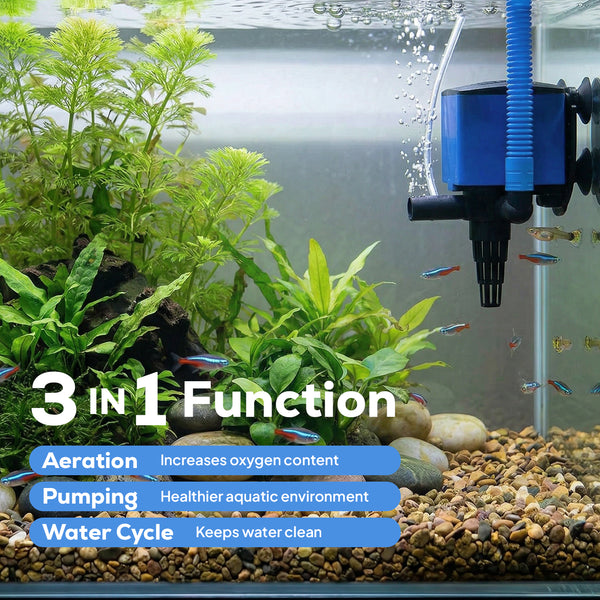 Aqua Dream Aquarium Undergravel Filter Water Pump Oxygen 210 GPH