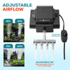 10W Oxygen Air Pump Output 4×59 GPH, 4-Outlet Adjustable Aerator Pump for Aquariums & Ponds up to 600 Gallons