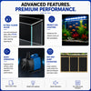Aqua Dream 135 Gallon Tempered Glass Aquarium Black With Gold