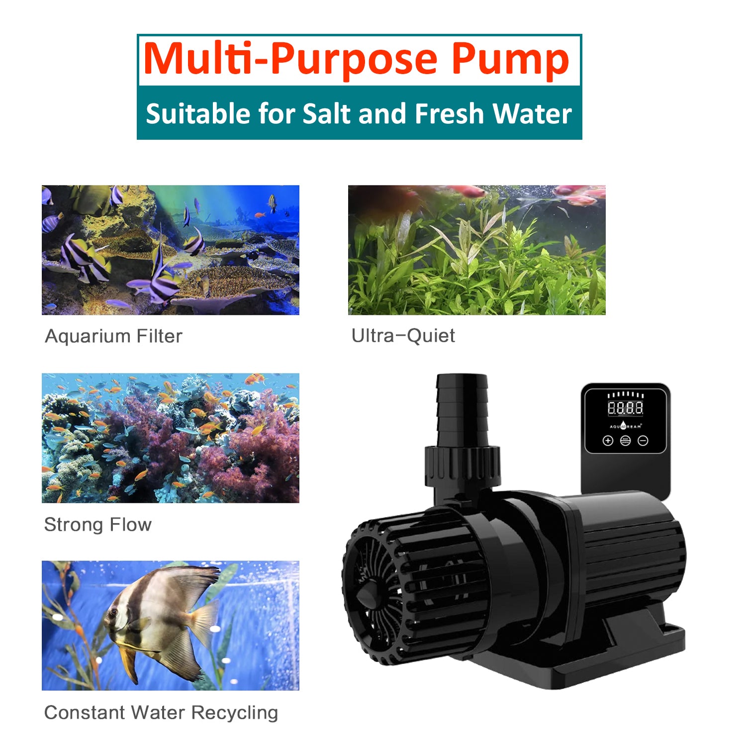 Aqua Dream 24v Dc Eco Marine Aquarium Wave Water Pump 3170 GPH